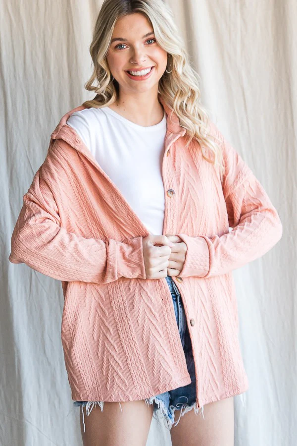 7th Ray Cable Knit Button Down Top - Image 2