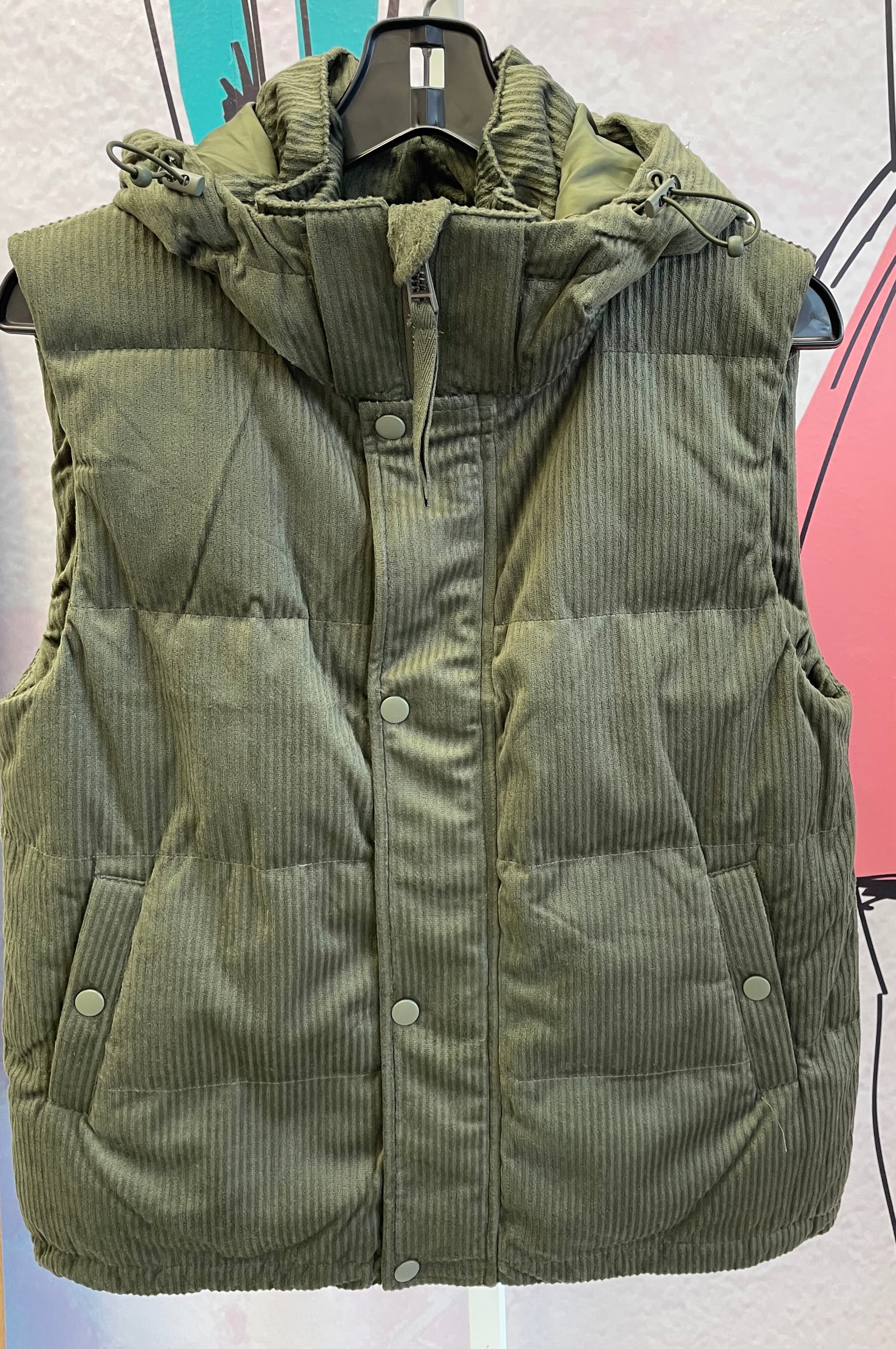Anorak Wide Puffer Vest With Hood - Image 2