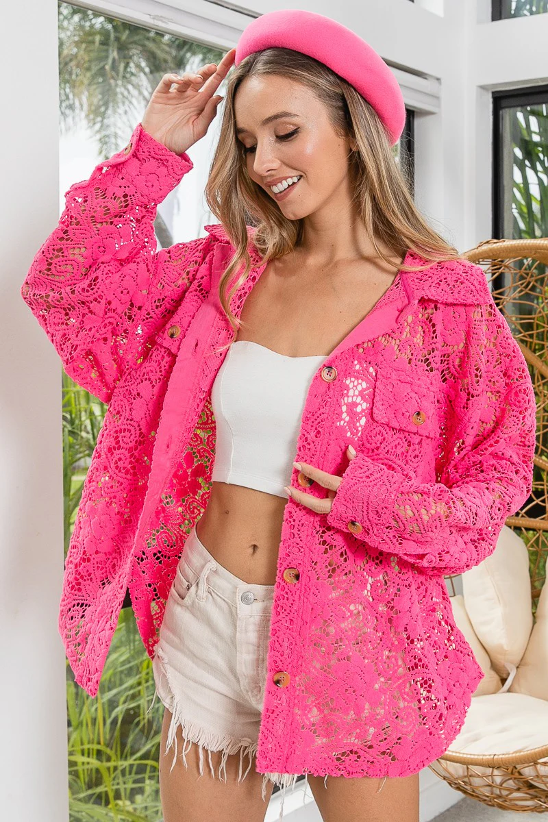 Bibi Oversized Lace Shacket - Image 3