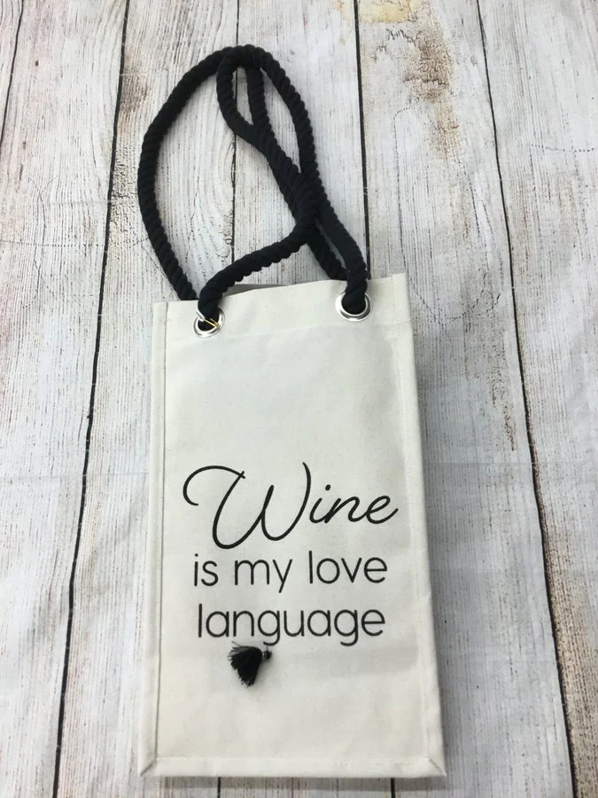 Cocopop Wine is My Love Language Wine Bag