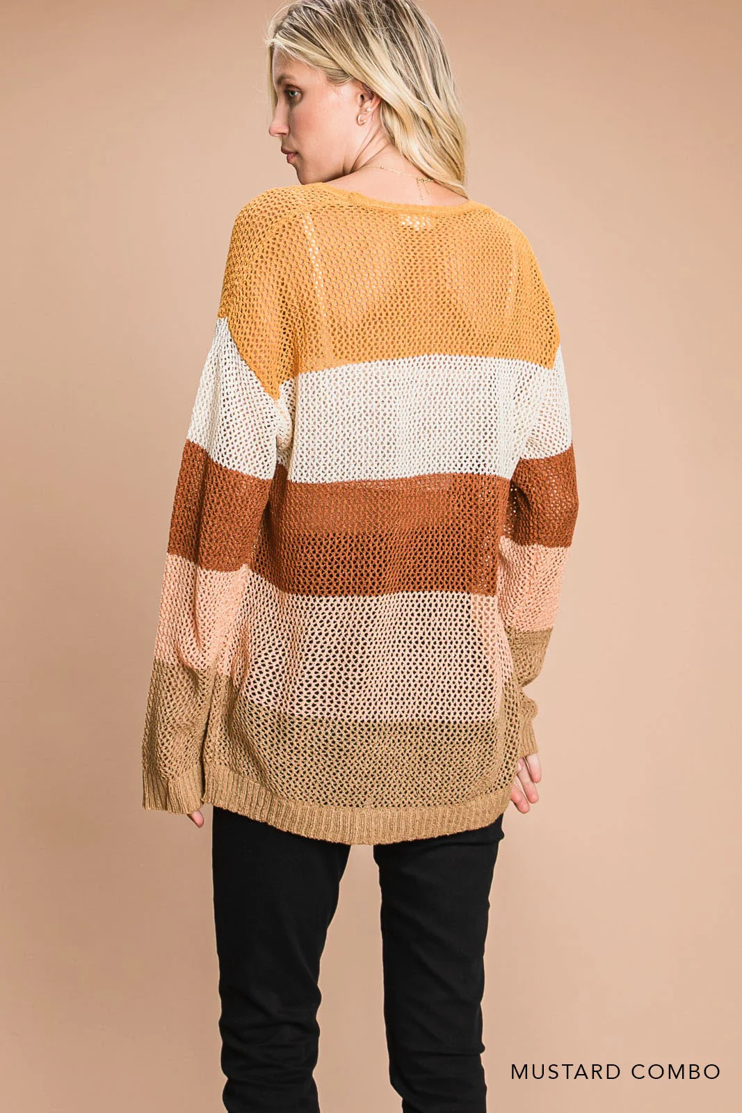 Cotton Bleu Color Block Sweater - Image 2