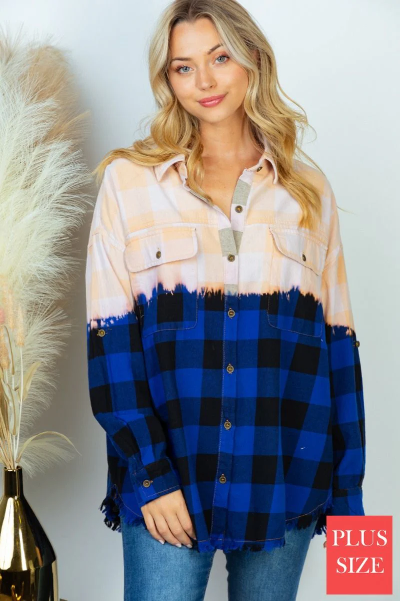 White Birch Deep Dye Plaid Shirt