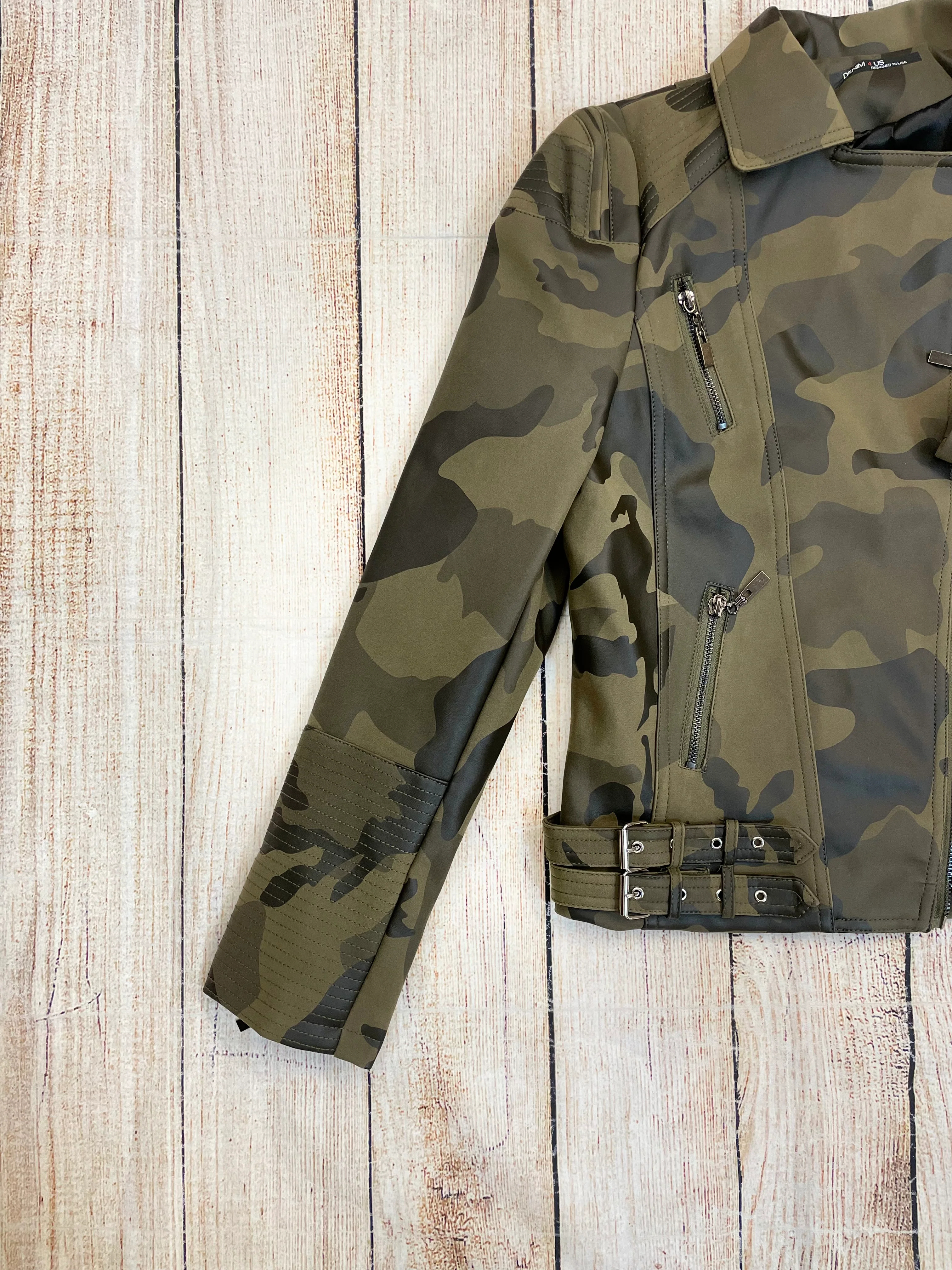 Denim 4 US Camo Leather Jackets - Image 2