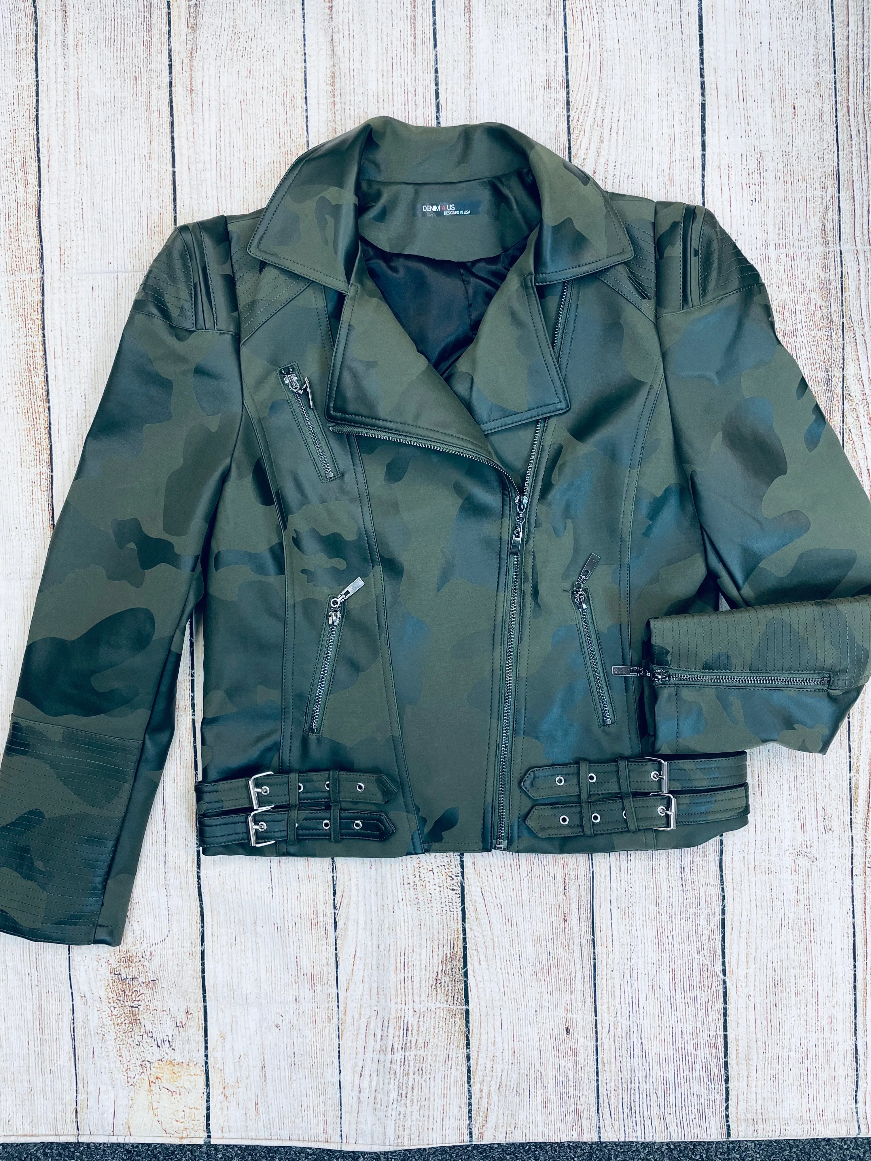Denim 4 US Camo Leather Jackets - Image 4