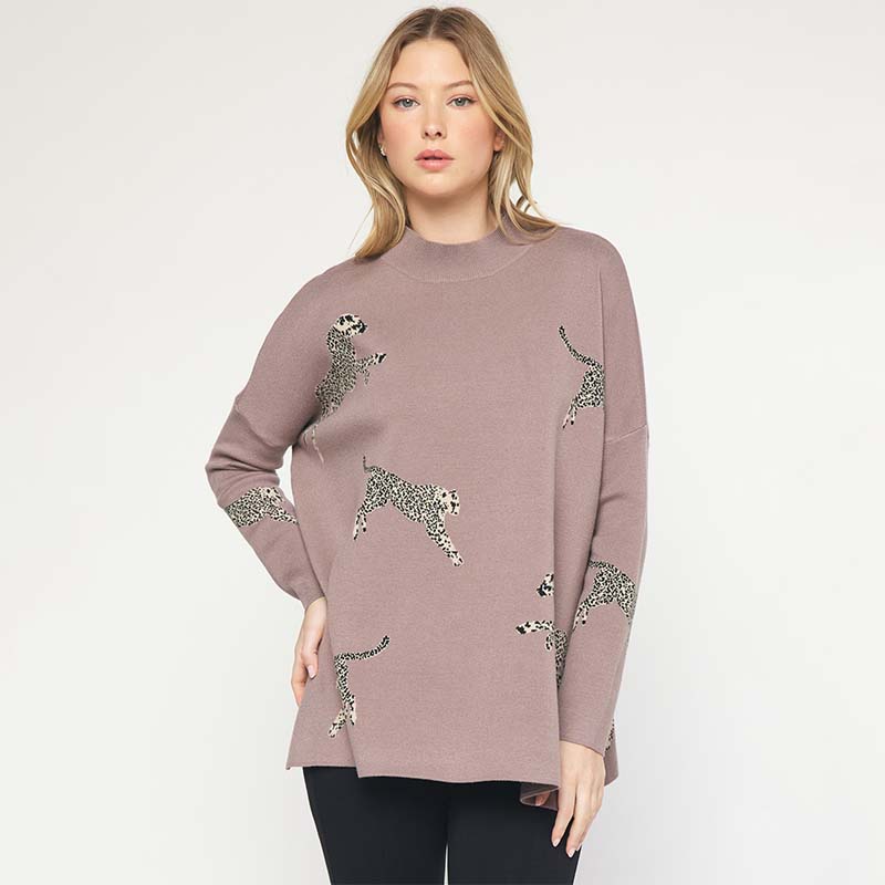ENTRO Leopard Sweater - Image 5