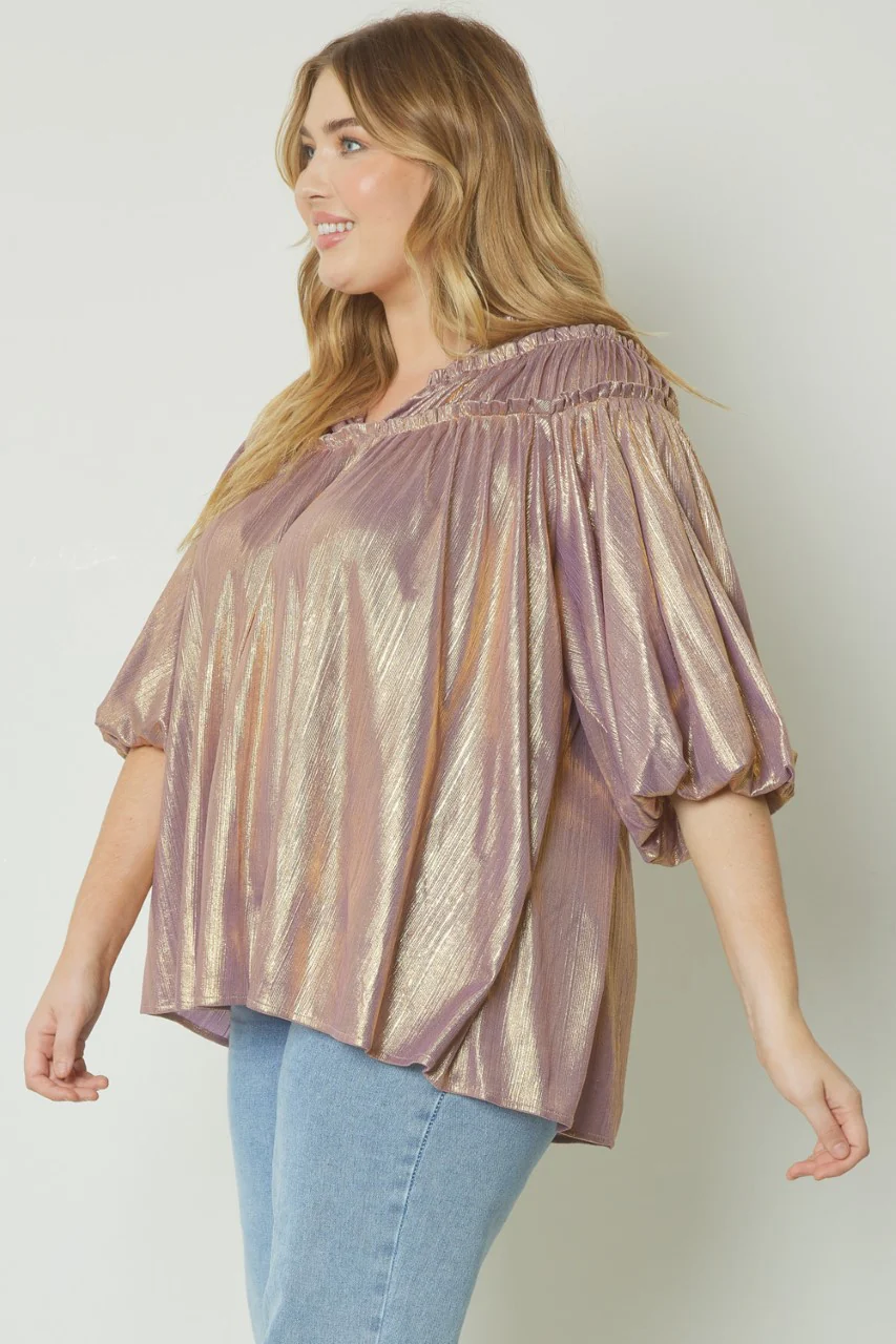 Entro Chrome Bell Sleeve Tunic - Image 2