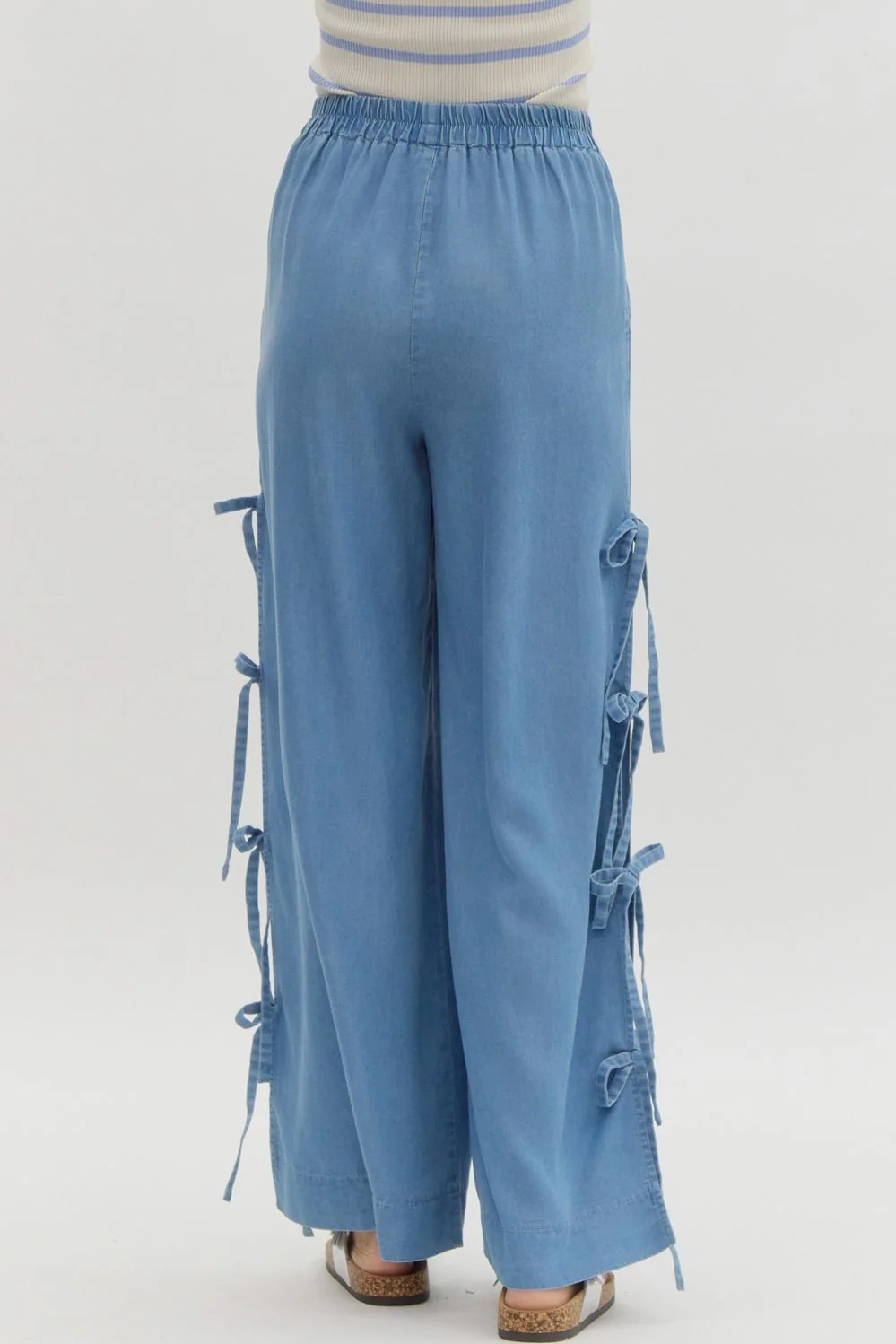 Entro Wide Leg With Bow Detail Pants - Image 2
