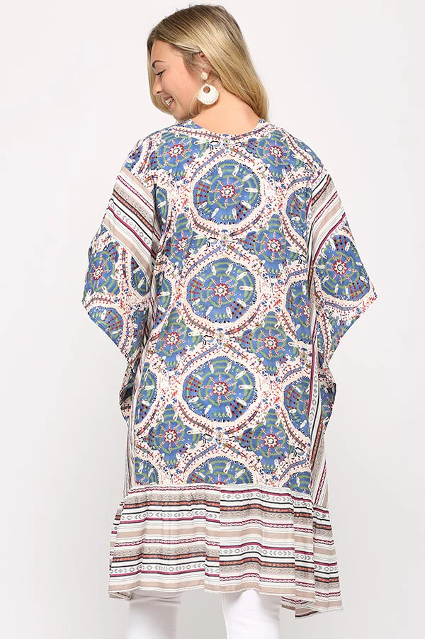 GiGiO Mixed Prints Kimono - Image 5