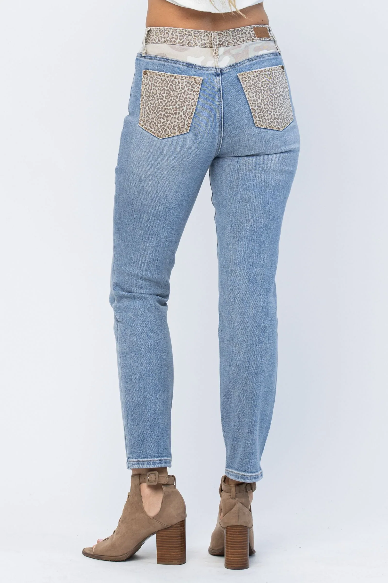Judy Blue Cheetah Camo Block High Waist Slim - Image 2