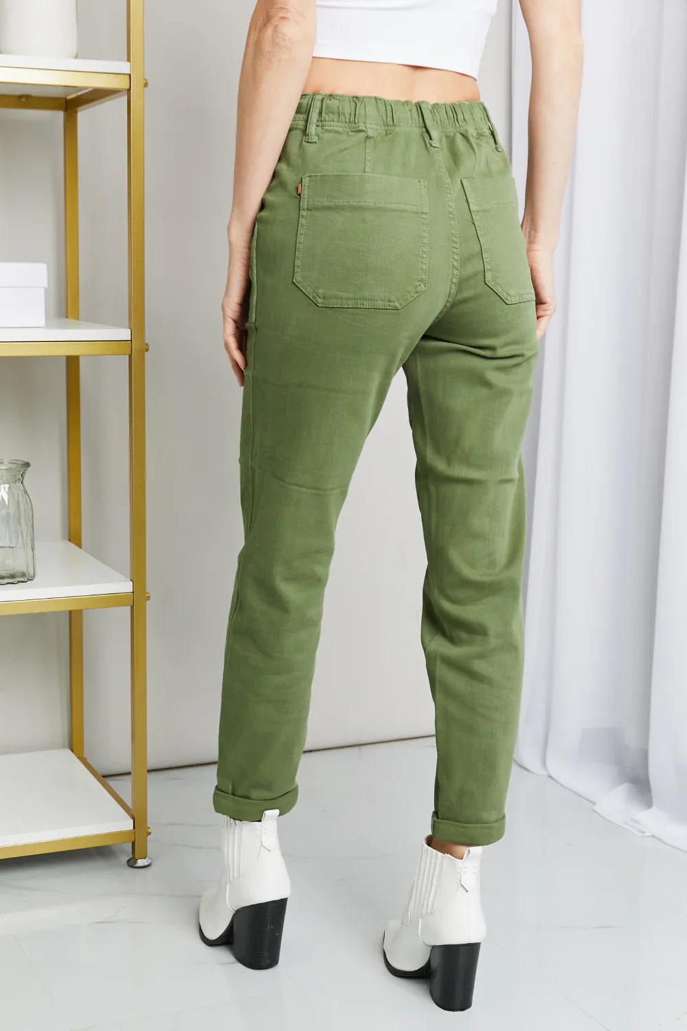 Judy Blue Drawstring Waist Pocket Jeans - Image 3