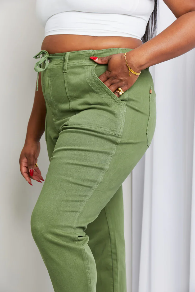 Judy Blue Drawstring Waist Pocket Jeans - Image 4
