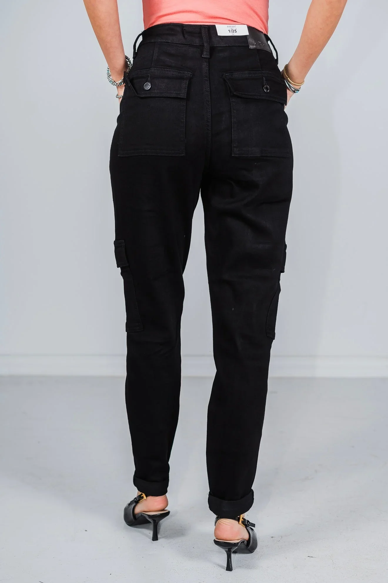 Judy Blue HW Cargo Cuffed Jogger - Image 2