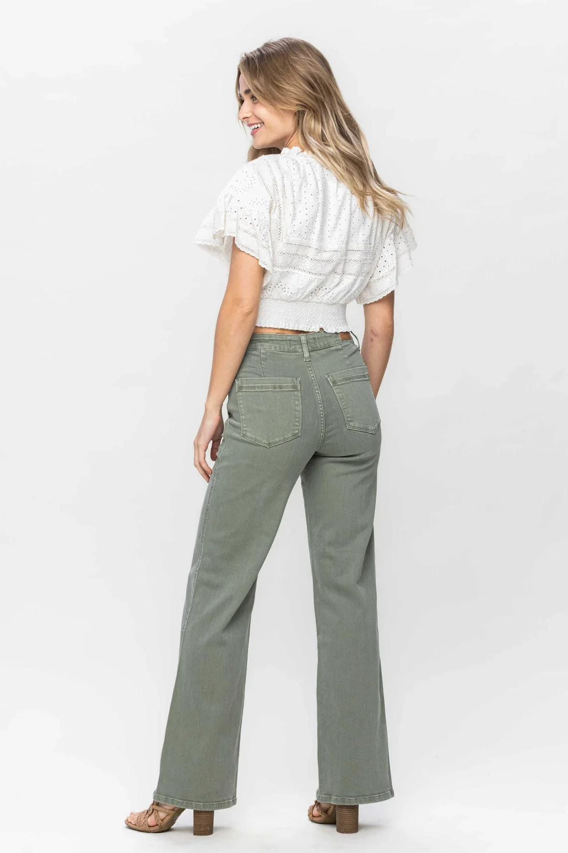 Judy Blue HW Garment Dyed Front Seam Straight Jeans - Image 2