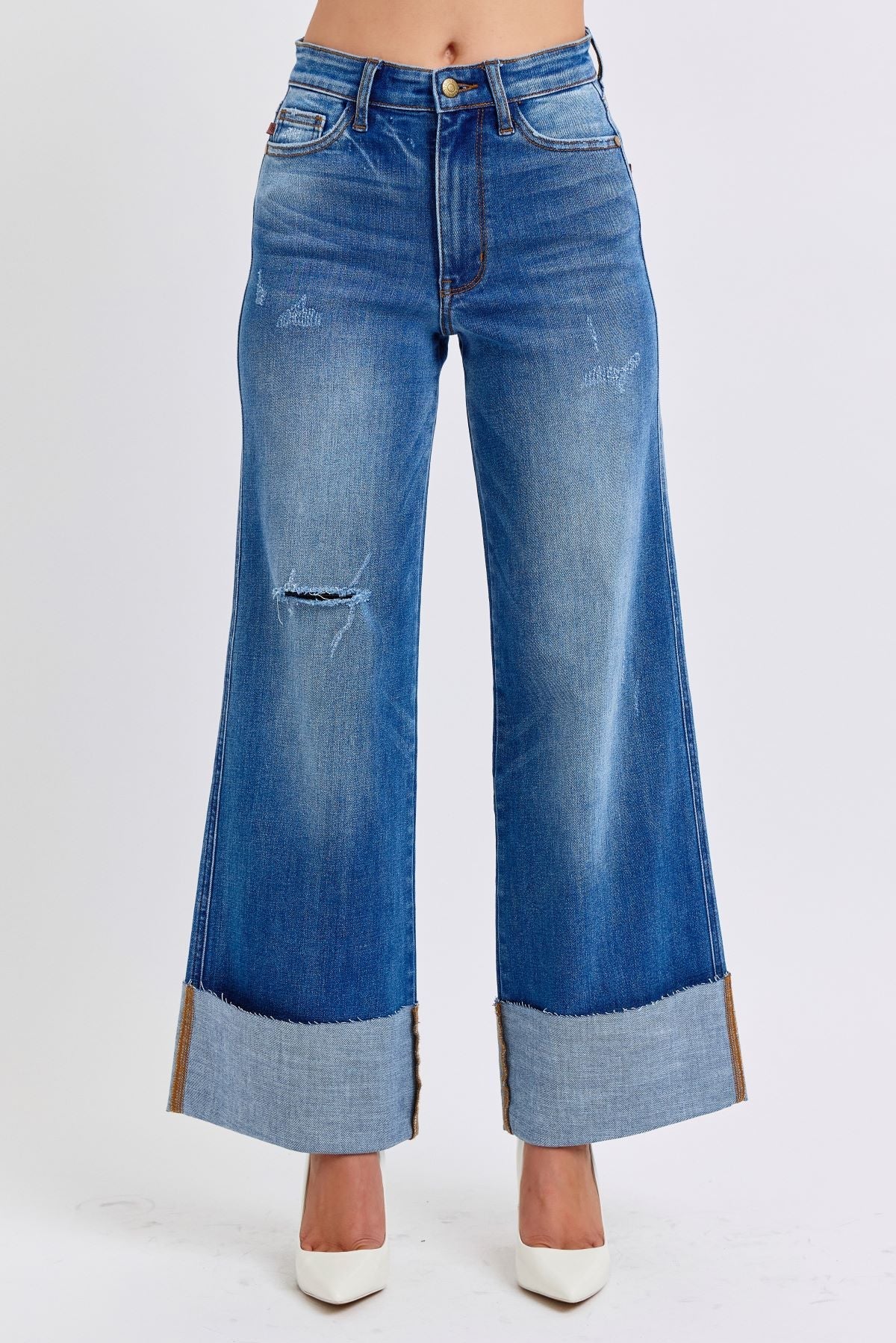 Judy Blue HW Retro Wide Leg W/Cuff