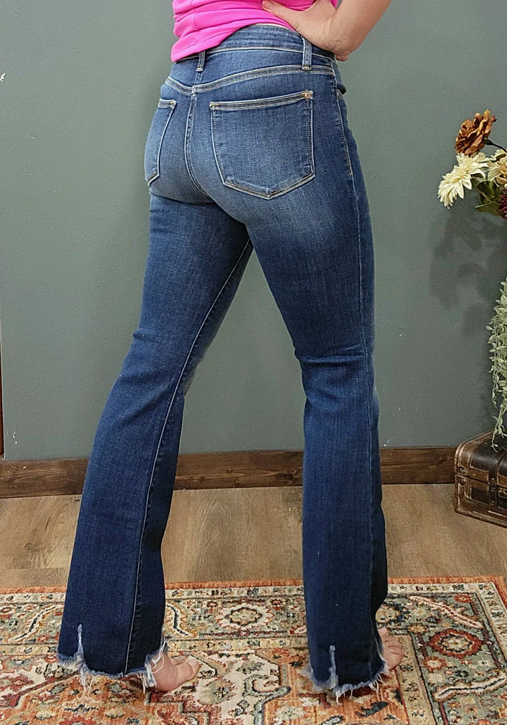 Judy Blue MR Boot Cut Fray Bottom Jeans - Image 2