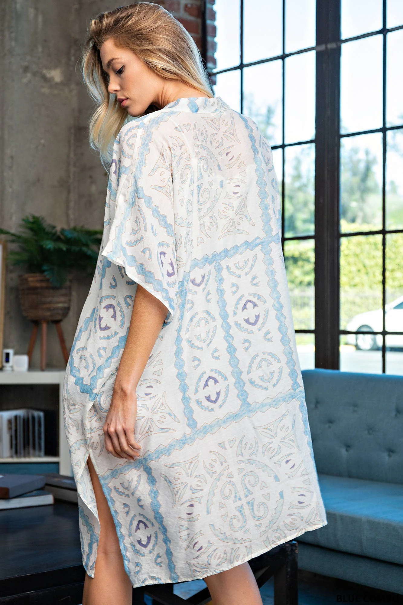 Kori America Aztec Printed Long Kimono - Image 4