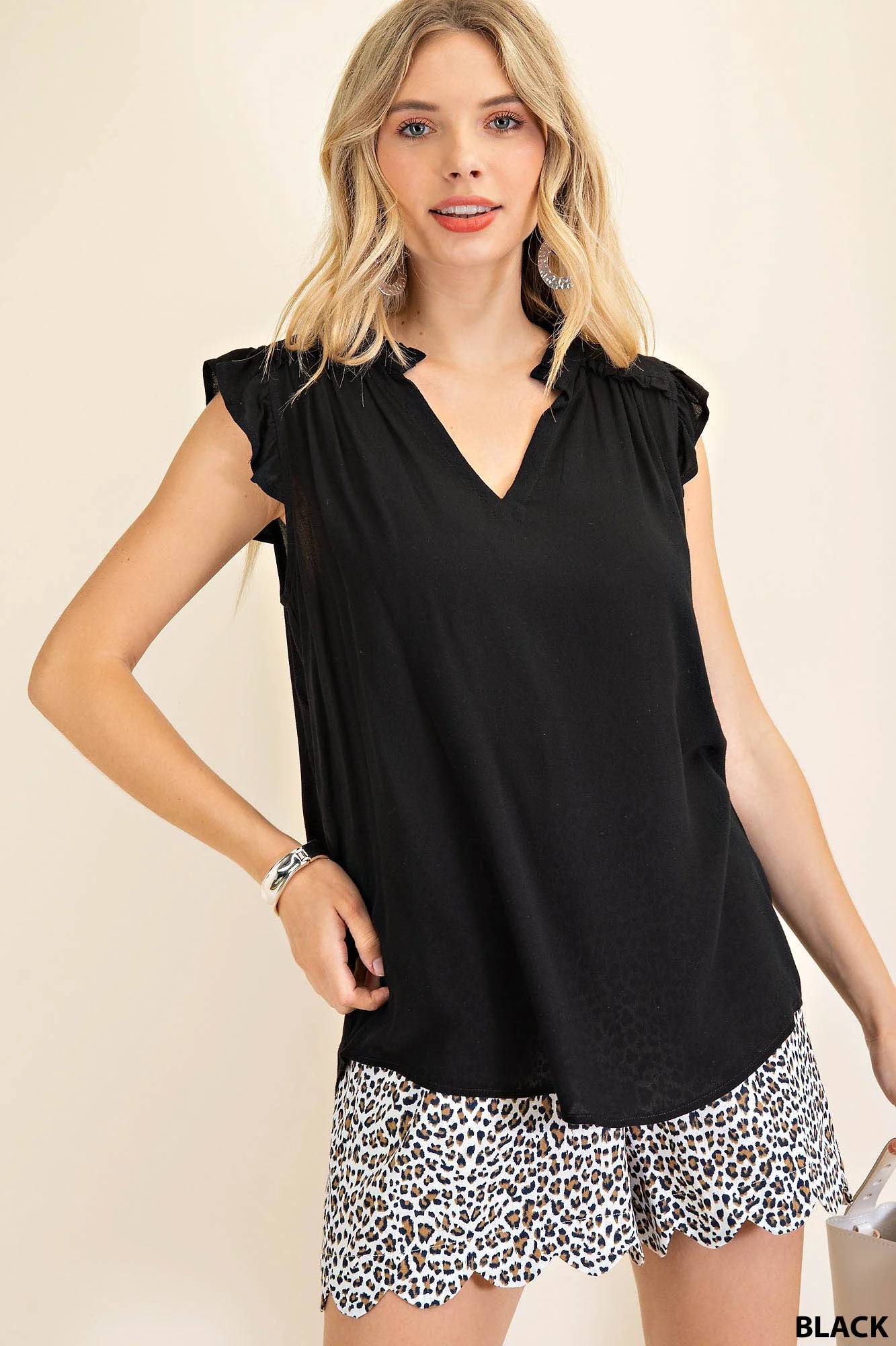 Kori America Ruffled Sleeves Top - Image 2
