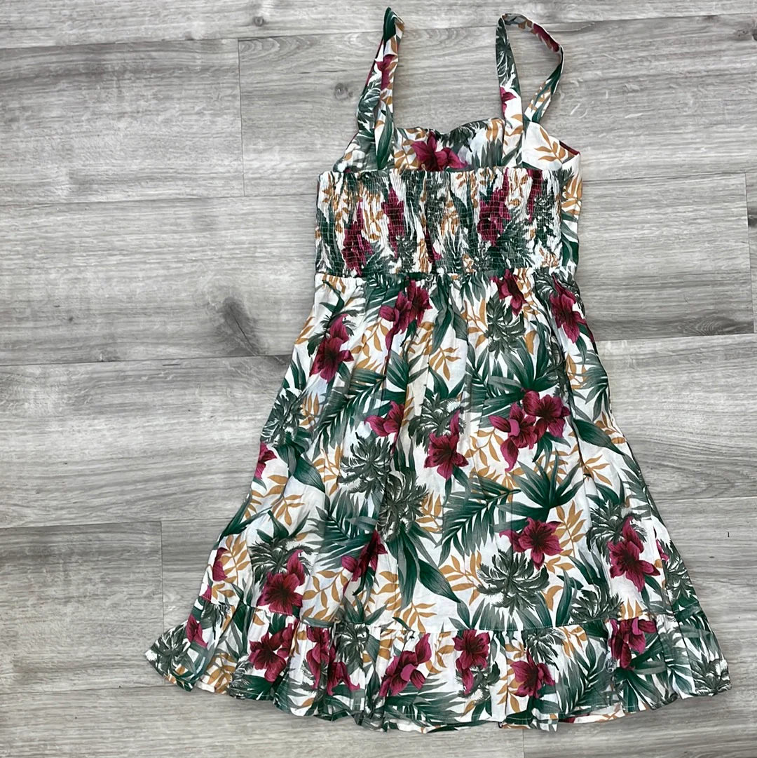 Kori America Tropical Printed Ruffle Wrap Mini Dress - Image 2