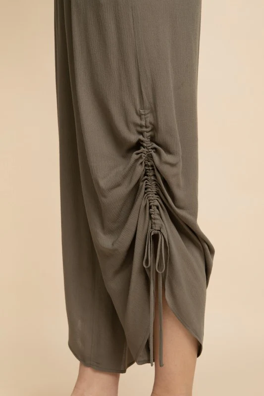 Loveriche Side Ruched Ruffle Waist Pants - Image 3