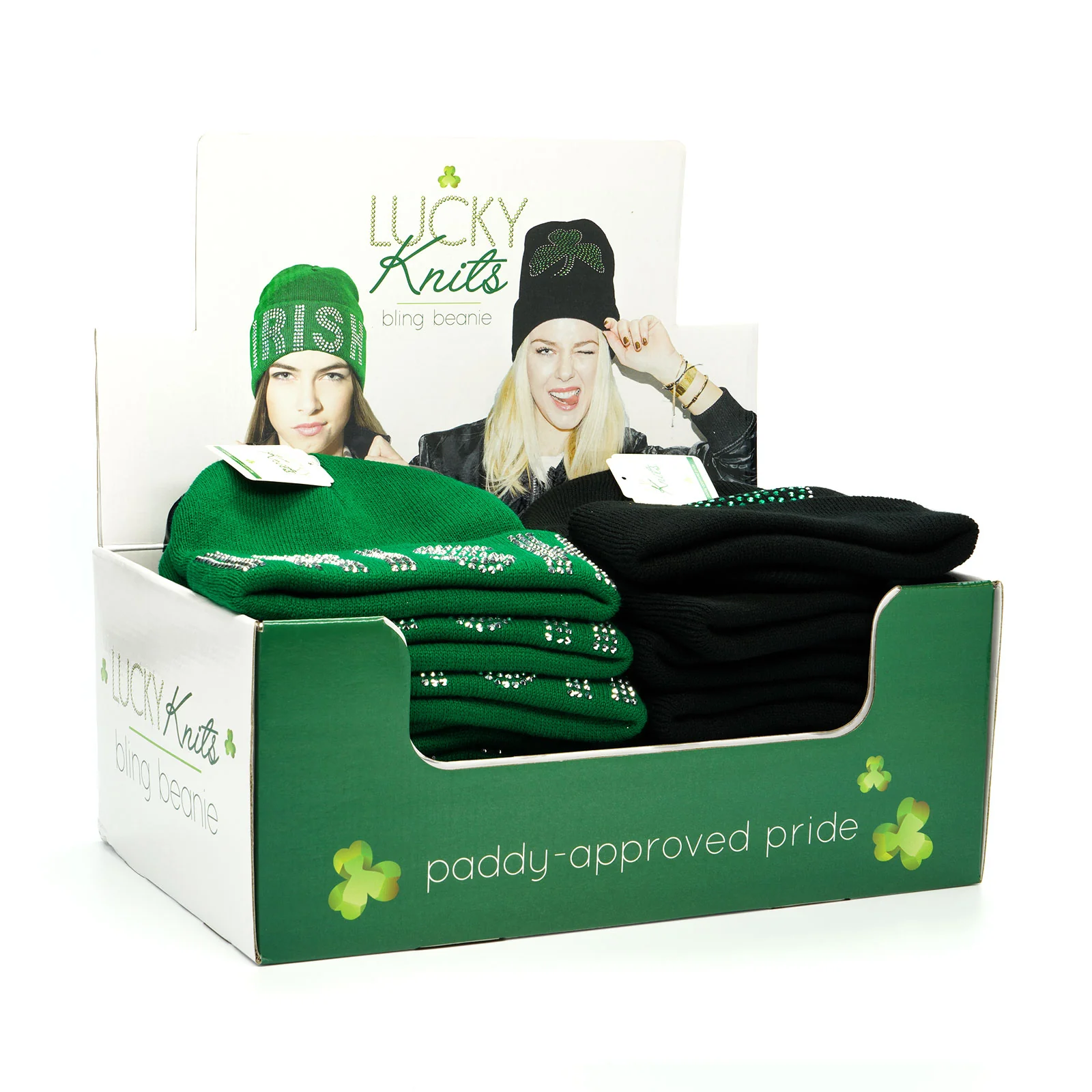 Lucky Knits St. Patricks Bling Beanie - Image 2