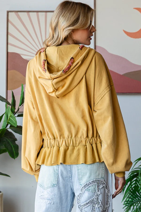 Oli & Hali Oversized Zip Up Hooded Jacket - Image 3