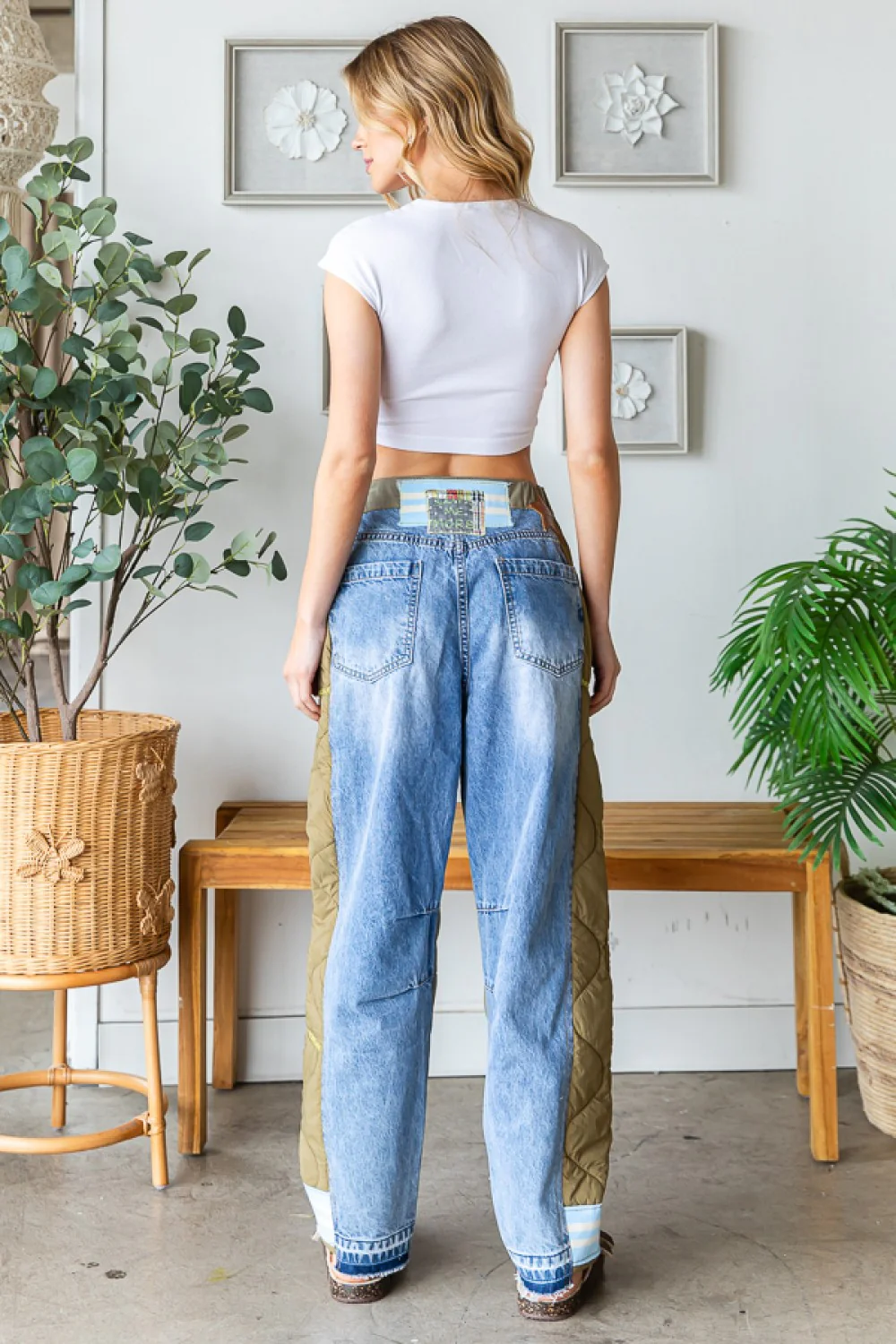 Oli & Hali Washed Love Me More Banded Jeans - Image 2