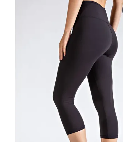 Rae Mode HW Capri Basic Yoga Leggings W/Key Pocket - Image 5