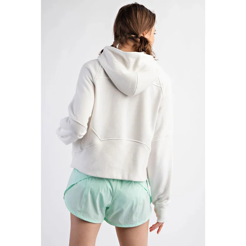 Rae Mode French Terry Cropped Hoodie Jacket - Image 2