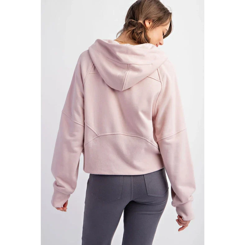 Rae Mode French Terry Cropped Hoodie Jacket - Image 4