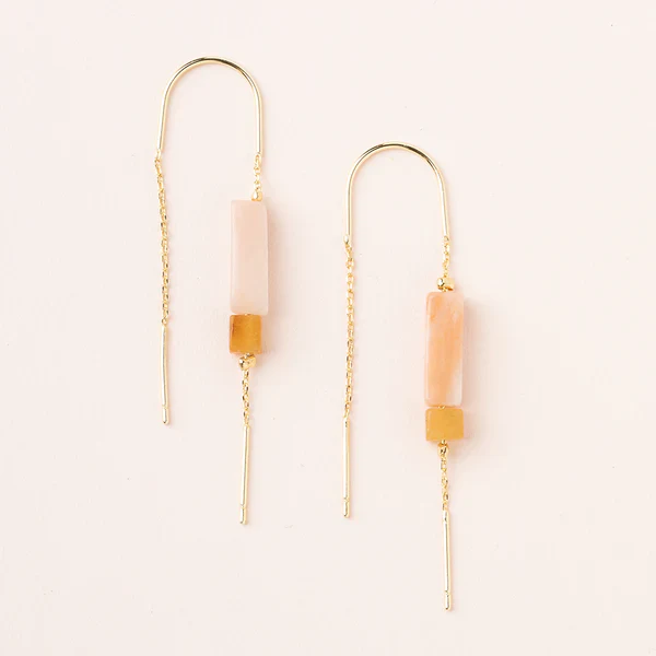 Scout Rectangle Stone Earrings - Image 2