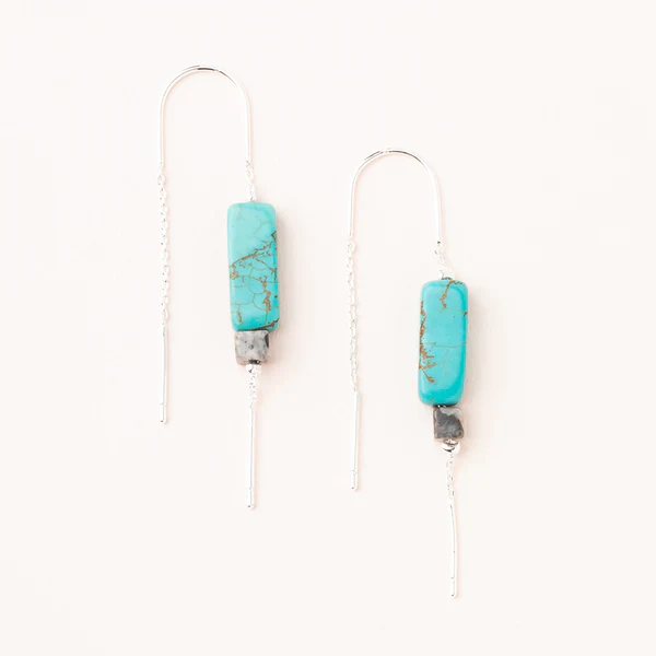 Scout Rectangle Stone Earrings - Image 4