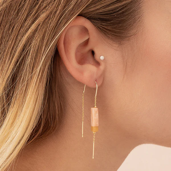 Scout Rectangle Stone Earrings - Image 7
