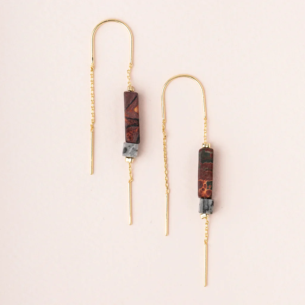 Scout Rectangle Stone Earrings - Image 9