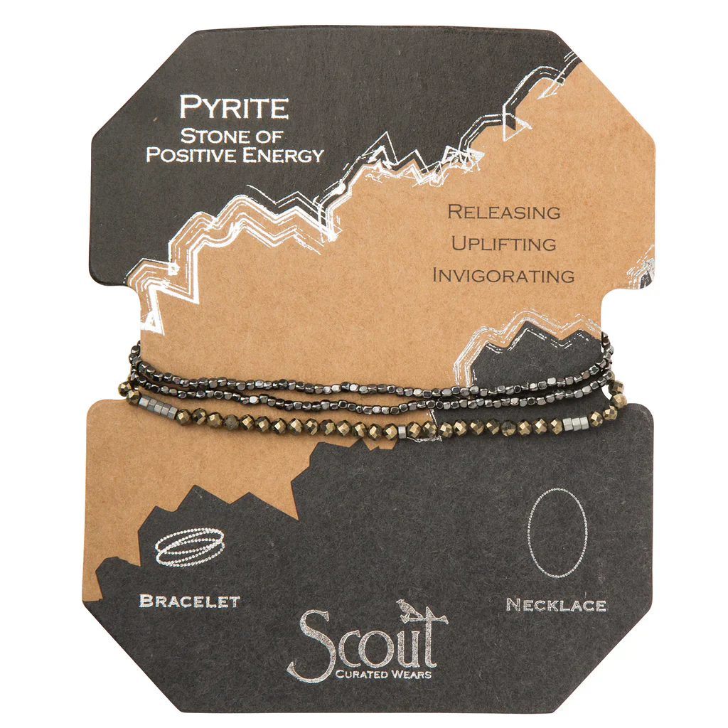 Scout Faceted Gemstones With Metal Beads Wrap/Necklace - Image 4