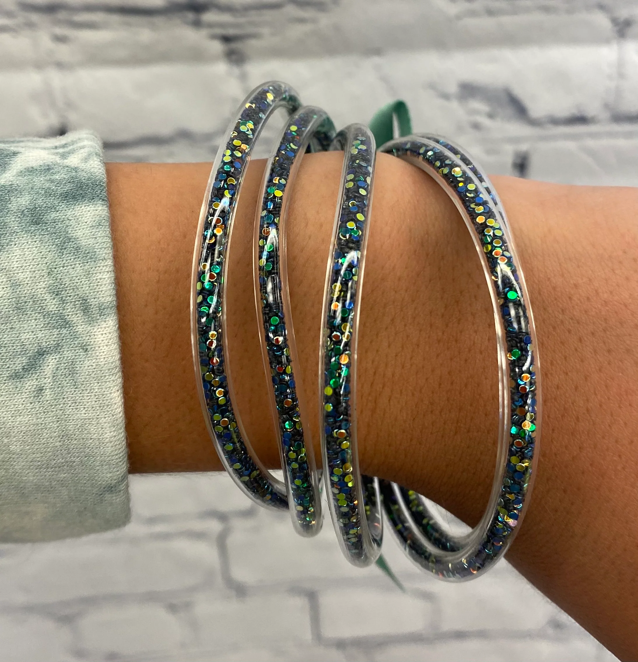 Shamelessly Sparkle Multicolor Sequin Tube Bracelet - Image 3