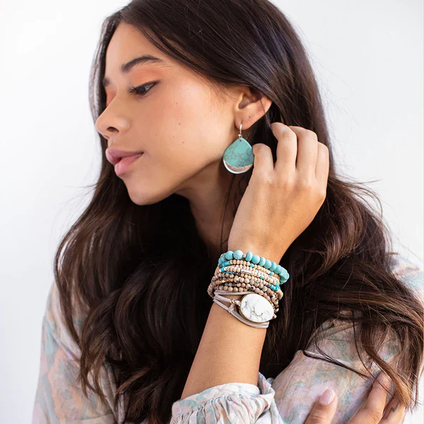 Scout Stone Dipped Teardrop Earrings - Image 10