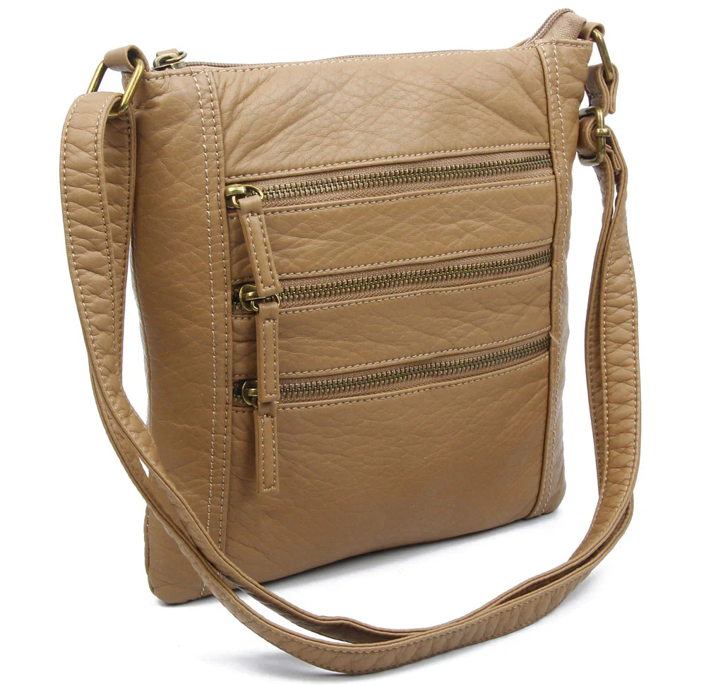 The Camile Three Zip Crossbody