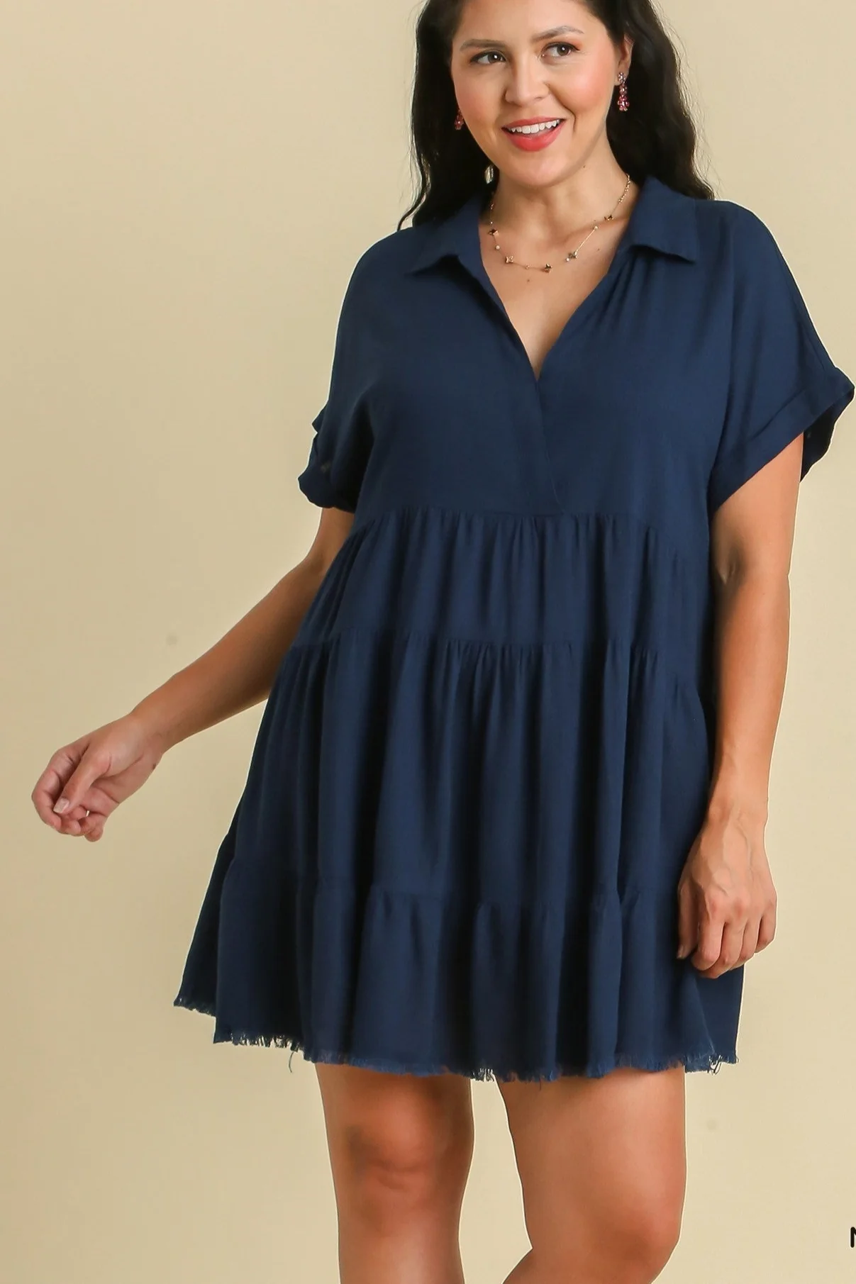 Umgee Linen Tiered Dress