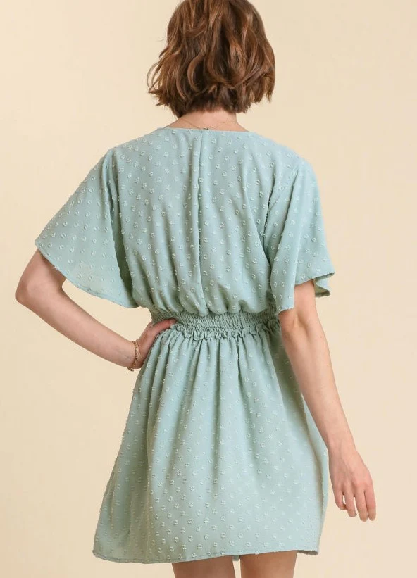 Umgee Woven Smocked V-Neck Tiered Dress - Image 6