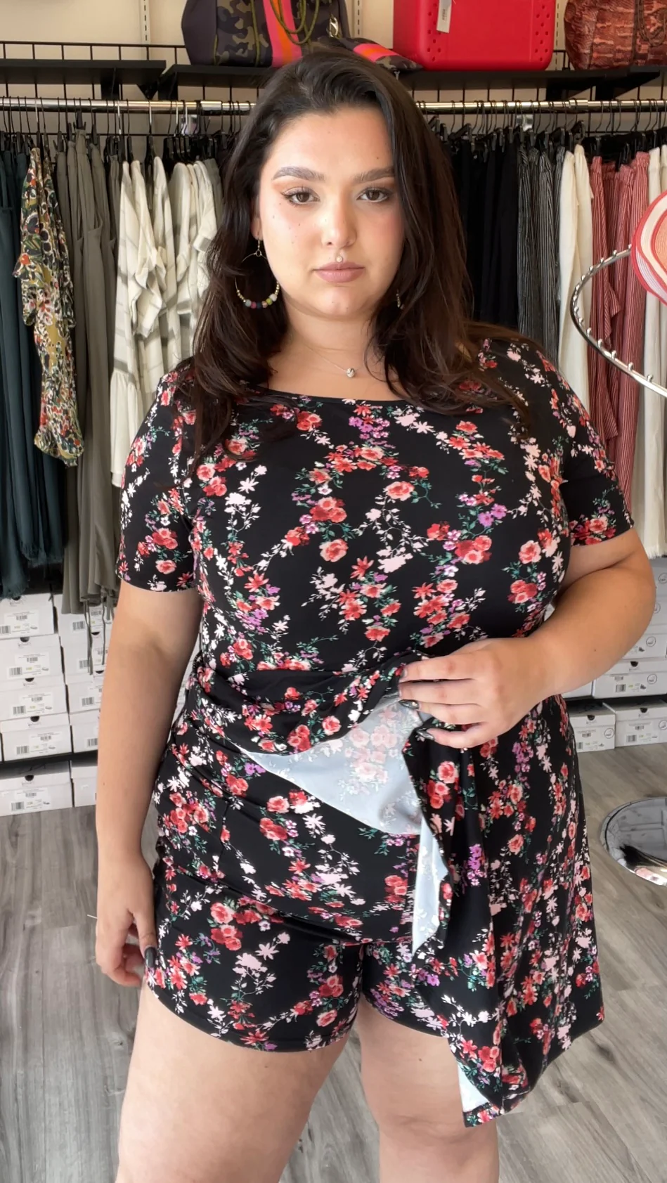 White Birch Floral Dress With Shorts - Image 4