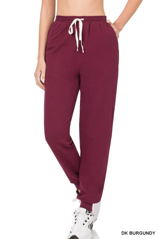 Zenana French Terry Drawstring Joggers - Image 4