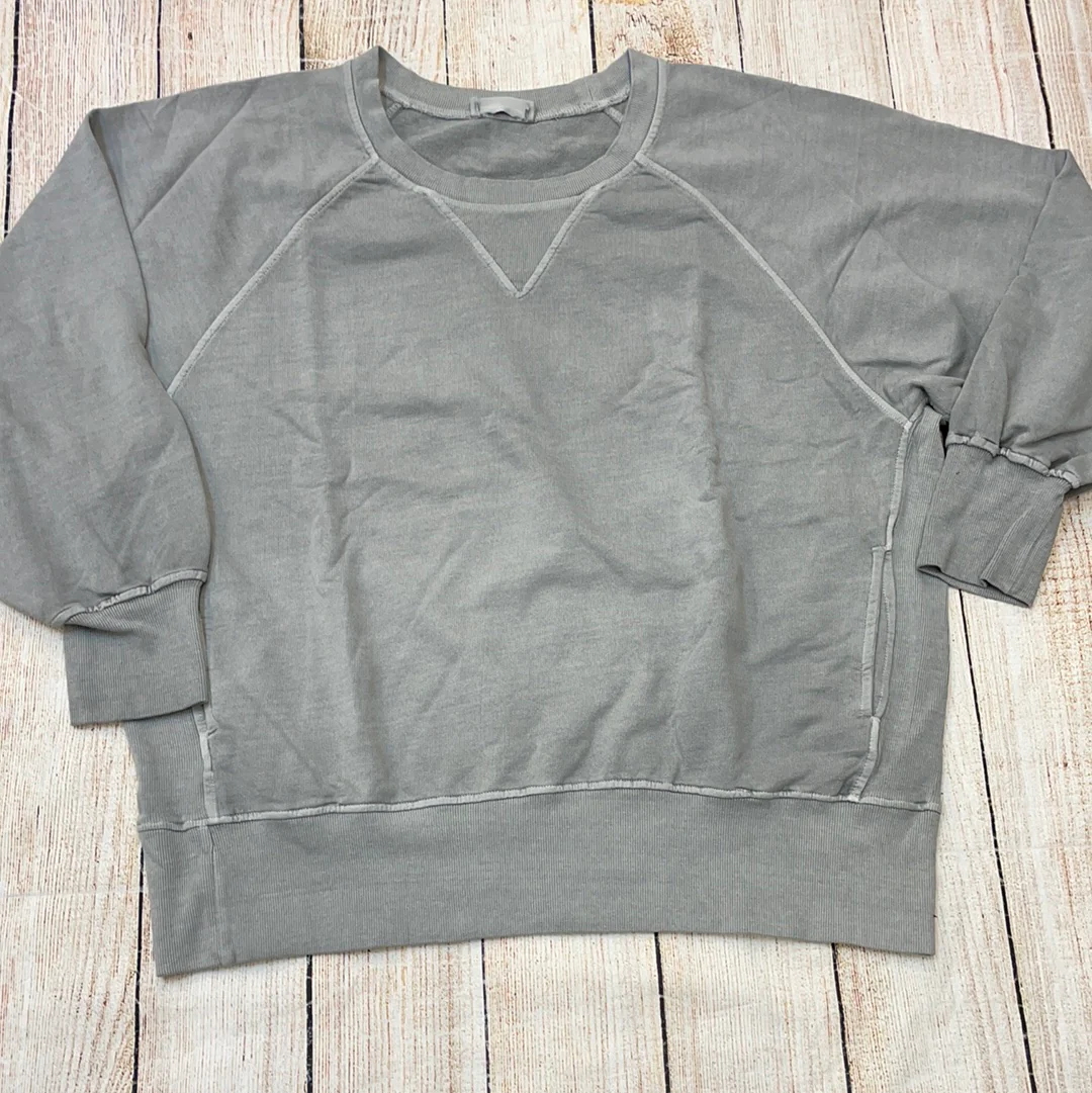 Zenana Pigment Dyed Crewneck Pullover With Pockets - Image 5